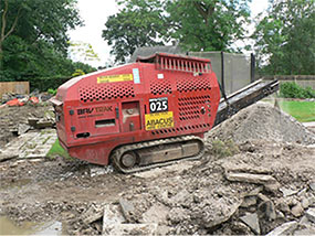 All existing paving and concrete was recycled by crushing it on site. Approx. 20 tonnes of crushed concrete was produced this way.